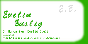 evelin buslig business card